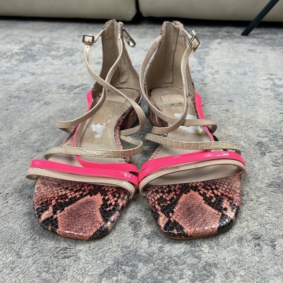 LOUISE ET CIE Snakeskin Eleri Sandals Strappy Flats Boho Sz 9.5 - Picture 5 of 12